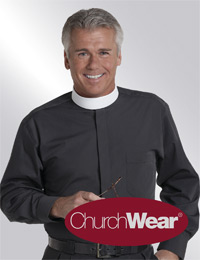 Black LSNB clergy shirt